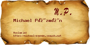 Michael Pázmán névjegykártya